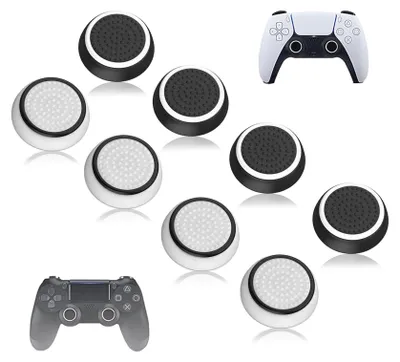 Obrázek produktu pro Ovladač Ps4, silikonové krytky joysticků, neklouzavé nástavce na palce, kompatibilní s Ps5, Ps4 a Xbox pro lepší ovládání při hraní her