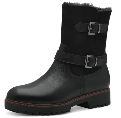 A black boot on a white background.