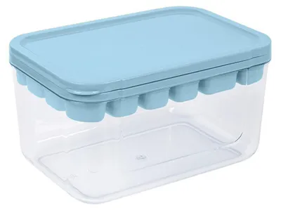 Produktbild von Eiswürfelform mit Deckel, leicht zu entnehmen, stapelbar, robuste Eiswürfelform mit Deckel und Eisaufbewahrungsbox