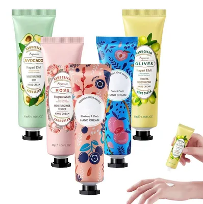 Obrázok produktu pre Sada krémov na ruky, 5 kusov, hydratačný, darček pre ženy, 150 g
