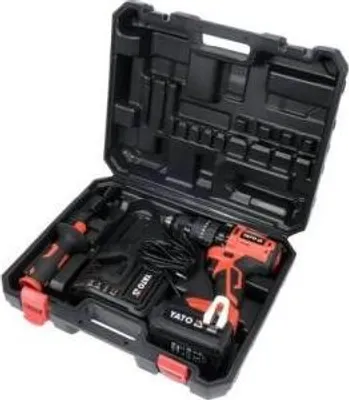 Zdjęcie produktu dla Yato YT-82790, Wiertarka pistoletowa, Zamek centralny, Bezszczotkowy, III, IP20, Czarny, Czerwony