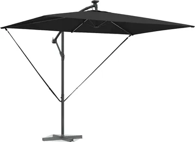 Produktbild von Sonnenschirm Schwarz 294 x 200 x 270 cm Polyester und Aluminium