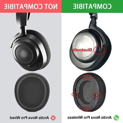 Ersatz-Ohrpolster für Steelseries Arctis Nova Pro Wireless Kopfhörer - Schwarz Kühlgel, Bequeme Ohrpolster
