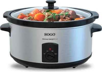 Obrázok produktu pre Sogo OLL-SS-10795, 5,5 L, Čierna, Nerezová oceľ, Otočné, 8 osôb, Nerezová oceľ, Sklo