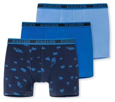 Produktbild von Schiesser Jungen 3 PACK Boxershorts - 95/5 Baumwolle - Größe 92 bis 140