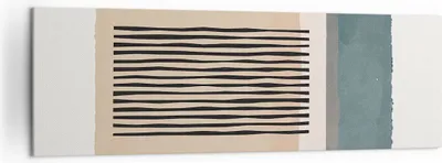 Produktbild von Bild auf Leinwand - Leinwandbild - Einteilig - Abstraktion Grafik Linien - 160x50cm - Wand Bild - Wanddeko - Wandbilder - Leinwanddruck - Bilder - Wanddekoration - Leinwand bilder - AB160x50-5034