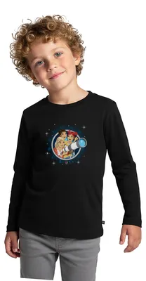 Produktbild von Spreadshirt Die Drei Ausrufezeichen Rätsel Himmelszeichen Kinder Premium Langarmshirt, 98/104 (2 Jahre), Schwarz