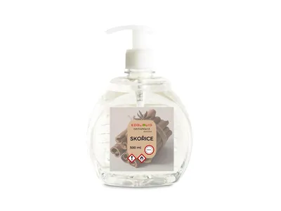 Immagine prodotto di Ecoliquid ANTIVIRAL disinfettante per le mani alla cannella - virus, batteri, funghi, 500 ml con dosatore