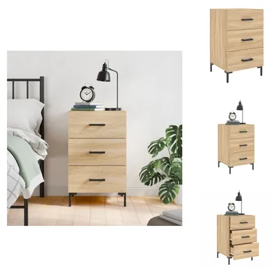 Obrázek produktu pro vidaXL Noční stolek Sonoma dub 40x40x66 cm materiál na bázi dřeva - Noční stolky