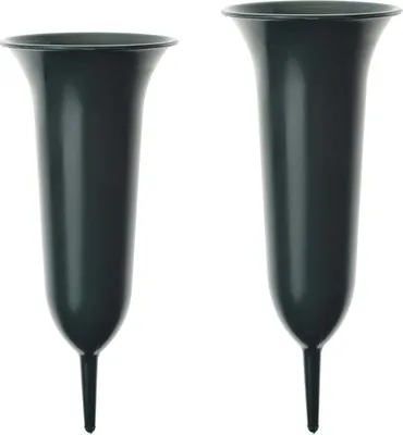 Immagine prodotto di Vasi a innesto decorazione cimitero tomba verde 12 e 13 cm