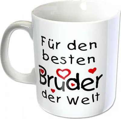 Produktbild von Keramiktasse Tasse mit Aufdruck Für den besten Bruder der Welt 57417