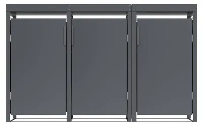 Produktbild von Mülltonnenbox 200 x 124 x 80 cm Metall Anthrazit