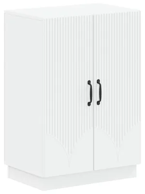 Image de vidaXL Armoire à chaussures HOORN, 59,5 x 39,5 x 87 cm, panneau de fibres de bois, blanc