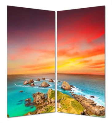 Produktbild von Wallario selbstklebende Duschrückwand 160 x 200 cm mit Motiv Himmel am Abend - Wandverkleidung mit Hochglanzlaminat in Glasoptik