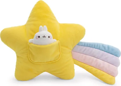 Produktbild von NICI Kuscheltier Kissen MOLANG Sternschnuppe 40x28cm - gelb,62222