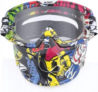 Produktbild von LTC Motorrad Cross Enduro Goggles Comic Design Transparent