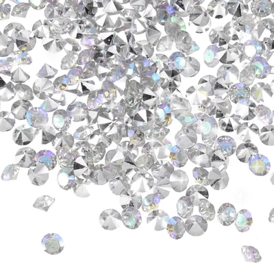 16800 Acrylkristalle 3 mm, glänzend silber für Deko