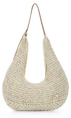 Image de Sac bandoulière en paille tressée, idéal pour l'été et la plage