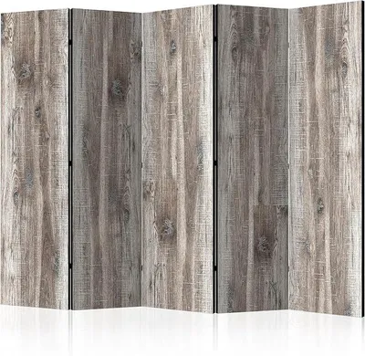 Imagen del producto de Silecomplaza - Biombo divisor de ambientes, diseño de madera, 225x172 cm, de 5 paneles, para sala de estar
