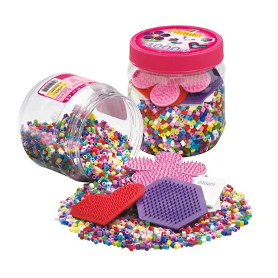 Image de HAMA Boîte rose+plaques colorées 4000pcs