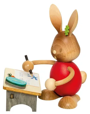 Stupsi Hase Schüler Osterdekoration 11 cm Holz