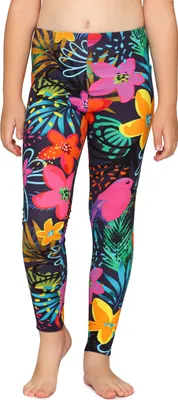 Image de Leggings longs en coton pour fille Merry Style MS10-337 (oiseaux/fleurs, taille 110)