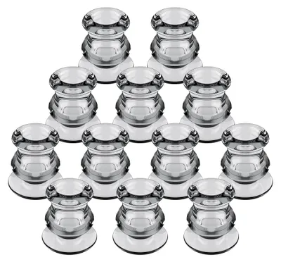 Produktbild von 12 Stück Kerzenständer für Stabkerzen, Glas Kerzenhalter für Teelichter und Tafelkerzen