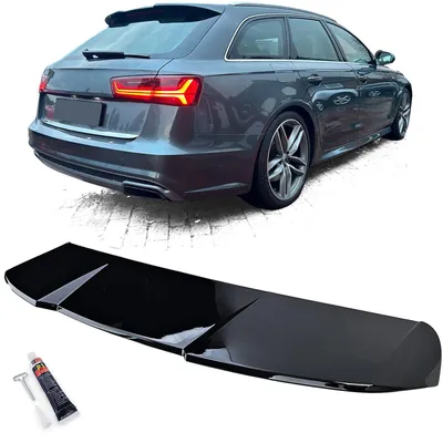 Image de Spoil arrière noir brillant pour Audi A6 C7 4G Avant, modèle de 2011 à 2018