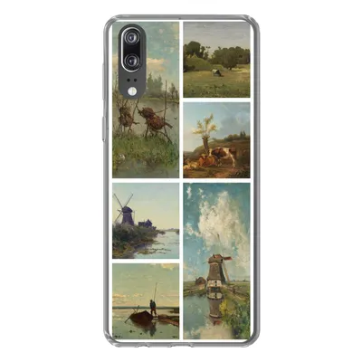 Produktbild von MuchoWow® Handyhülle Schutzhülle Hülle für Huawei P20 Kunst - Collage - Niederlande Silikon Softcase Handy Hülle - Hardcover