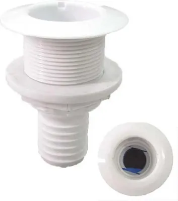 Produktbild von Borddurchlass / Decksdurchlass für 3/4" Schlauch Ø 19 mm, L 81 mm, weiß