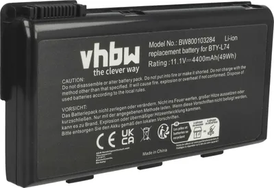 Produktbild von vhbw Akku kompatibel mit MSI A5000, A6005, A6000, CR600-001US, CR600, CR600-013US, CR500, A7200, A6200 Notebook (4400 mAh, 11,1 V, Li-Ion)