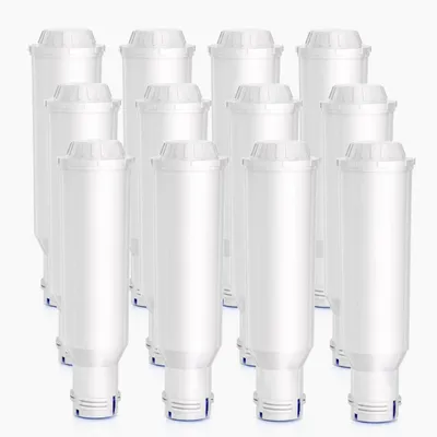 Image de Cartouches de remplacement pour filtre à eau, lot de 12, compatibles avec les machines à café automatiques Krups F088/EA829S, AEG, Bosch et Siemens