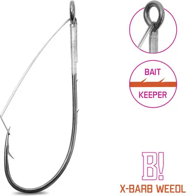 Immagine prodotto di DELPHIN B! X-BARB WEEDL, Gancio Cheburashka, grigio, 8 pezzi, 101005329