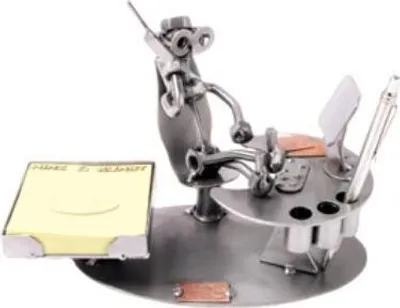 Produktbild von Handgemachte Büro-Deko Schreibtisch aus Metall – Unikat