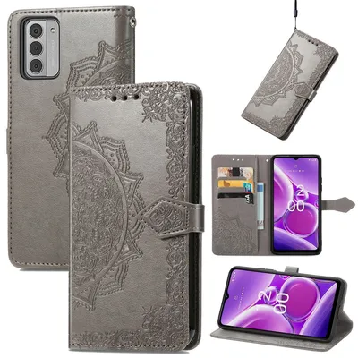 Produktbild von König Design Hülle kompatibel mit Kunstleder Handyhülle - Handy Case Grau