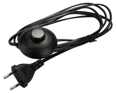 Produktbild von Netzkabel 3 m Eurostecker + Fußschalter 300 SW C7 schwarz offenes Ende