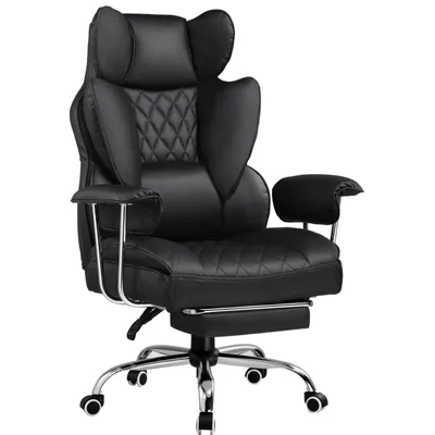 Zdjęcie produktu dla Fotel do gier GTPLAYER, fotel dla graczy, ergonomiczny fotel biurowy z podnóżkiem, regulowanym podparciem lędźwi i poduszką pod głowę, tapicerowany fotel do gier, fotel do gier