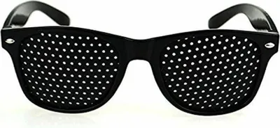 Produktbild von Rasterbrille/Lochbrille für Augentraining und Entspannung im 2er-Set, Rasterbrille mit klappbaren Bügeln