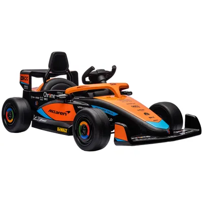 Produktbild von AIYAPLAY Kinder Elektroauto, 12V Kinderfahrzeug mit 2,4G-Fernbedienung, MP3 USB, Elektrofahrzeug mit Federung, Hupe, 3-5km/h, für 3-5 Jahre Kinder, Orange