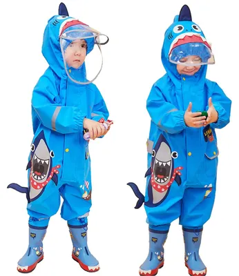 Produktbild von Kinder Regenjacken mit 3D-Motiv und Reflektierenden Streifen