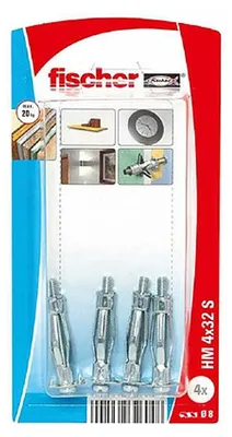 Image de Fischer - Cheville métallique HM-S + vis Ø 4 x 46 mm - Par 4