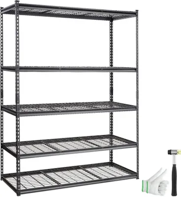 Obrázek produktu pro Úložné regály - Kvalitní garážové regály - 5 polic - Nastavitelné - Nosnost 2000 lbs