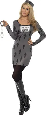 Produktbild von Jailbird Kostüm mit Kleid und Hut, Größe:S