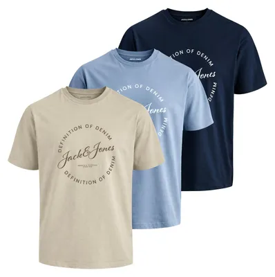 Produktbild von 3er Pack JACK & JONES Herren T-Shirts Grayson Tee Crew Neck