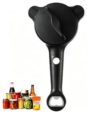 Flesopener Set 3-tlg, 5-in-1 & 4-in-1, schwarz