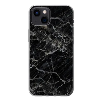 Produktbild von MuchoWow® Handyhülle Schutzhülle Hülle für iPhone 13 mini Marmor - Schwarz - Weiß Silikon Softcase Handy Hülle - Softcase