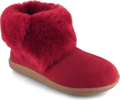 Produktbild von HAFLINGER Damen Lammfell Hausschuhe Lemmi, sangria 40