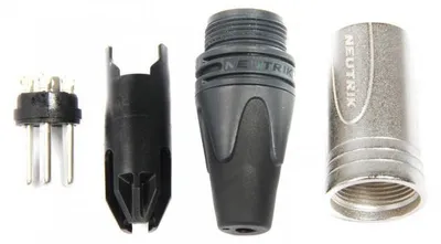 Produktbild von Neutrik NTR-NC3MXX, XLR, Schwarz, Silber, Männlich, Gerade, IP40, 2,5 mm²