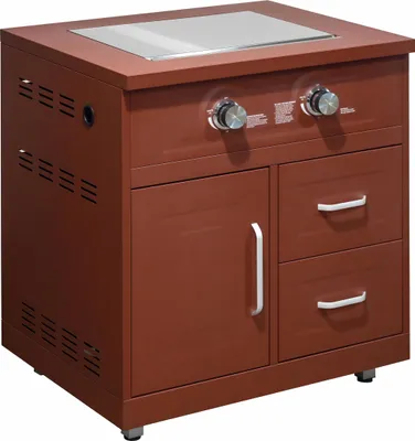 Immagine prodotto di Fornello a gas a 2 fuochi per cucina esterna finitura mattone - Oviala Memphis