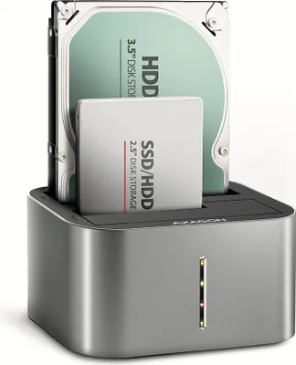Produktbild von AXAGON Axagon ADSA-DC SuperSpeed USB DUAL 2,5"/3,5" HDD/SSD DUAL-Dock